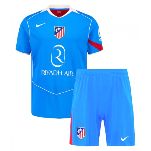 Atletico Madrid Johnny Cardoso #5 Tredjeställ Barn 2025-26 Kortärmad (+ Korta byxor) Atletico Madrid Johnny Cardoso #5 Tredjeställ Barn 2025-26 Kortärmad (+ Korta byxor)